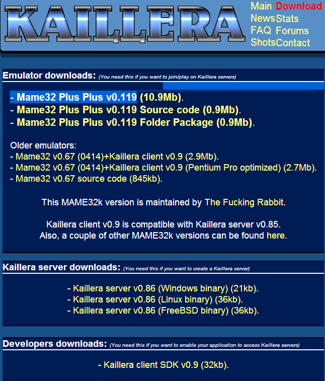 scaricare ultima versione mame32
